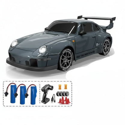 High-Speed 4WD RC Drift Car with LED Lights & Dual Tires for Kids 17