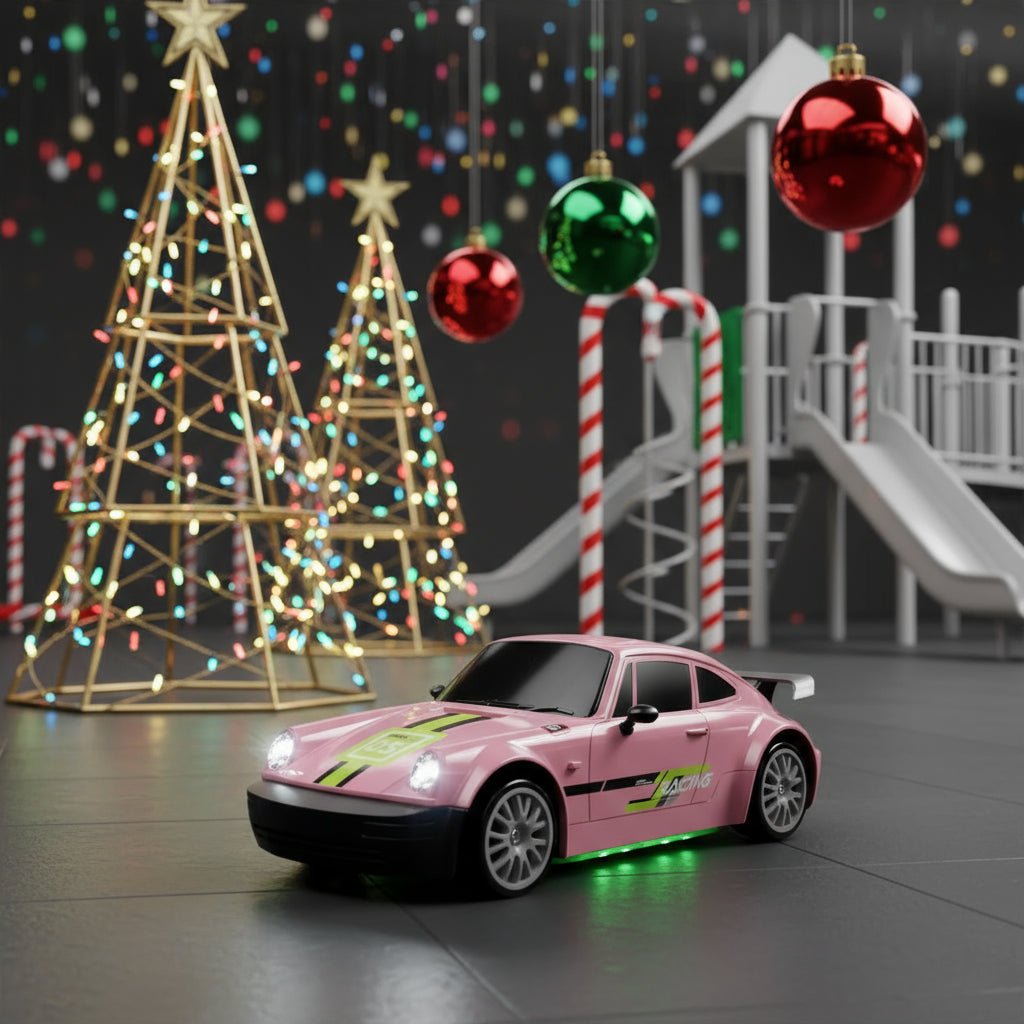 High-Speed 4WD RC Drift Car with LED Lights & Dual Tires for Kids 18