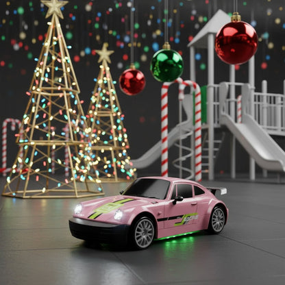 High-Speed 4WD RC Drift Car with LED Lights & Dual Tires for Kids 18