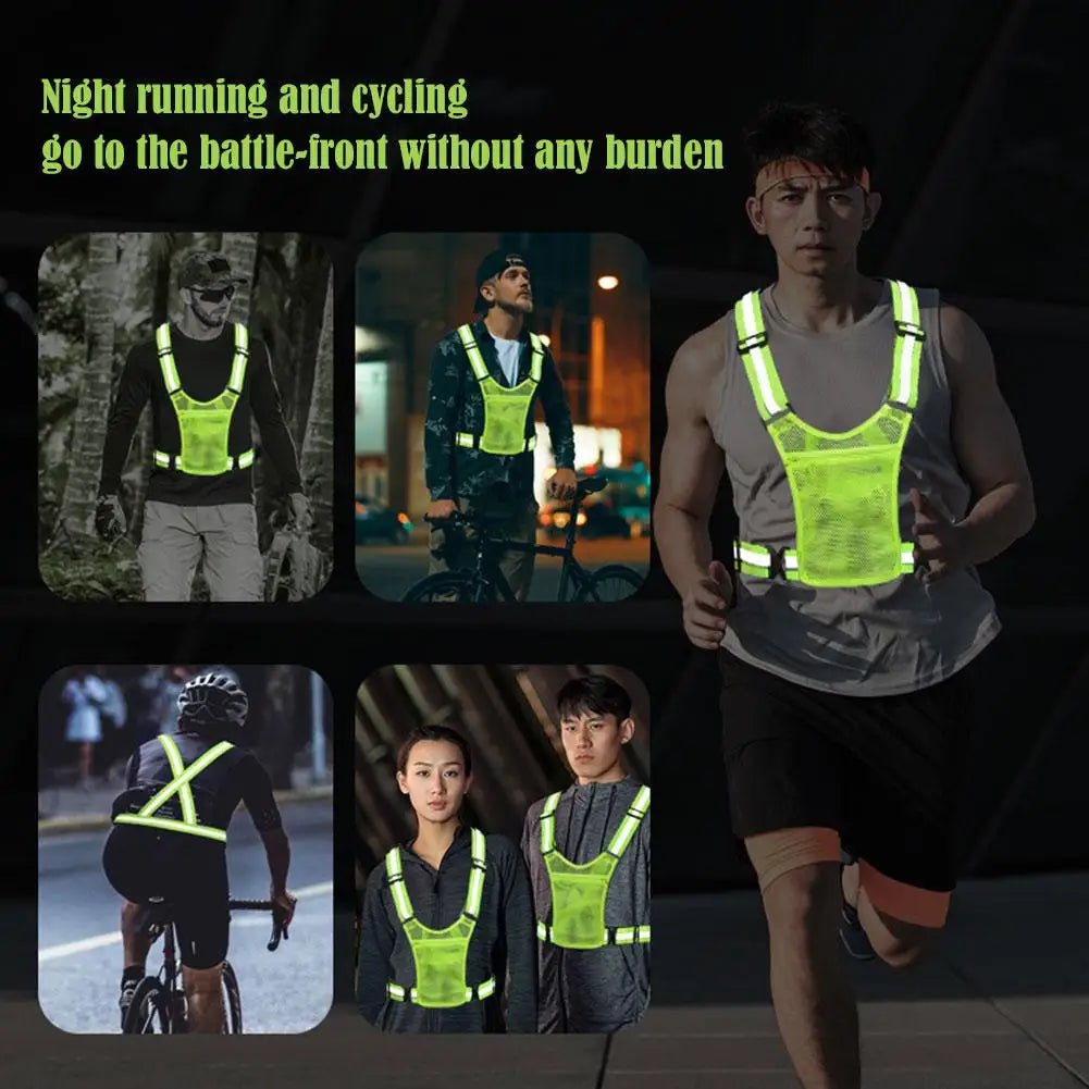 High-Visibility Reflective Safety Vest for Running & Cycling with Large Pocket 1