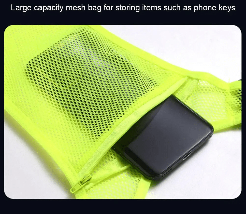 High-Visibility Reflective Safety Vest for Running & Cycling with Large Pocket 3