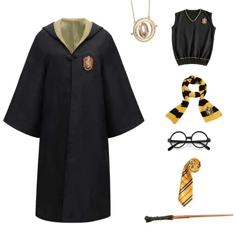 HogwartsMagic Harry Potter Costume | Complete Wizard Set with Wand & Scarf | Kids & Adults | Hogwarts Robe & Accessories 4