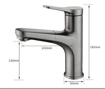 HydraForm Pull-Out Bathroom Faucet - Flexible Copper Design with Modern Aesthetics 2