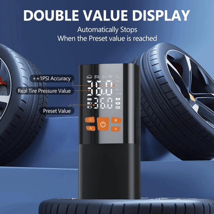INFLATIQ – Portable 180 PSI air compressor with 25000mAh battery & digital pressure display 2