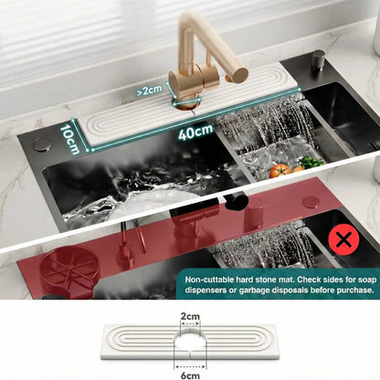 InstaDry - Ultra-Absorbent Diatomite Stone Drying Mat for Sink Area 1