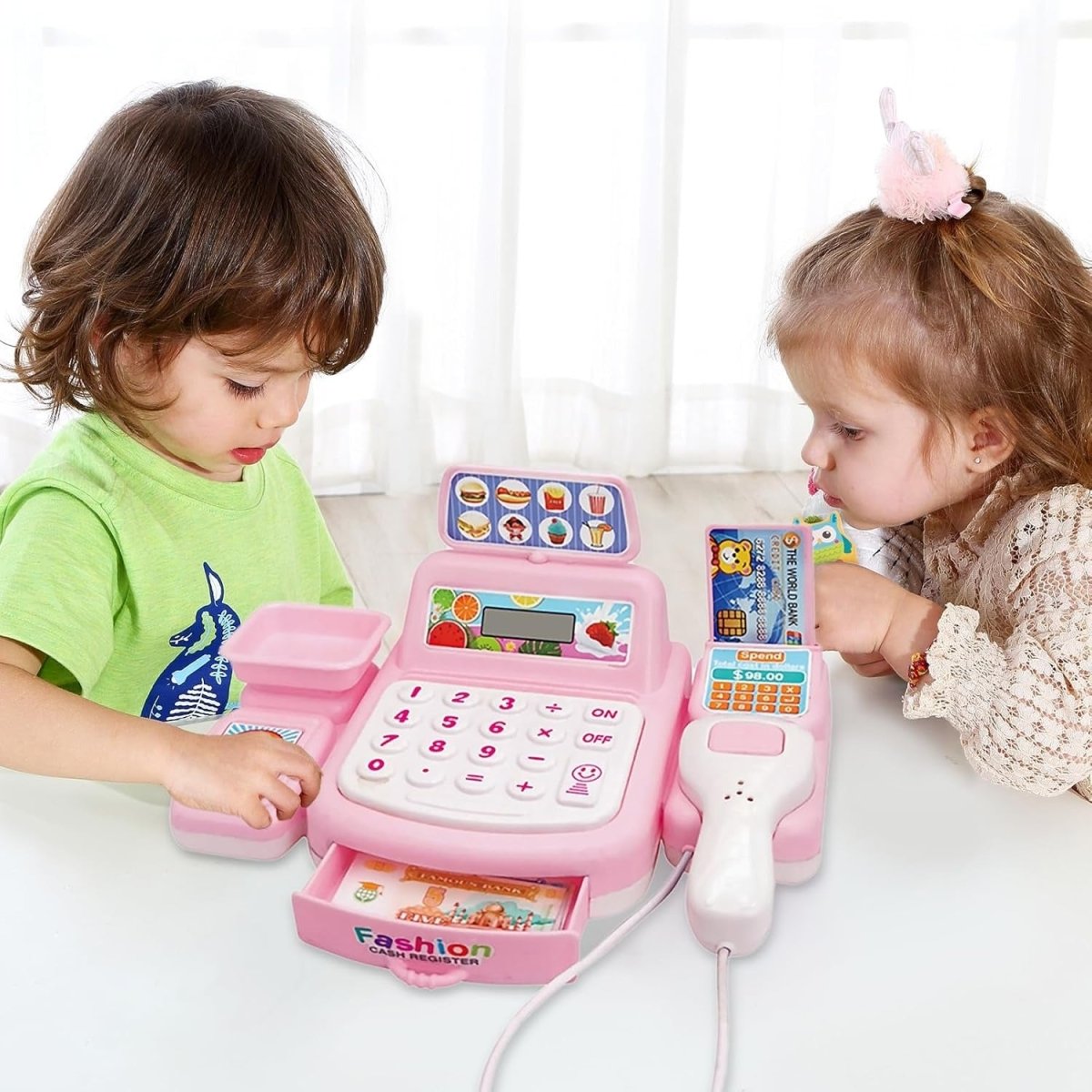 Interactive Cash Register Toy for Kids 3+ with Lights, Sounds & Educational Gameplay 1