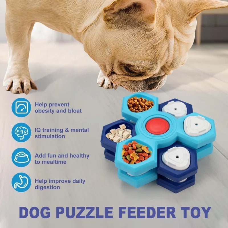 Interactive Dog Puzzle Feeding Tray - Durable Slow Feeder for Engaging Play 0