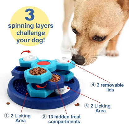 Interactive Dog Puzzle Feeding Tray - Durable Slow Feeder for Engaging Play 1