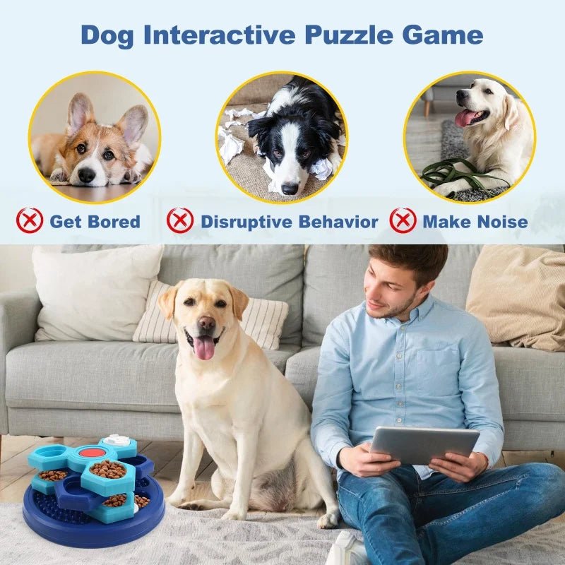Interactive Dog Puzzle Feeding Tray - Durable Slow Feeder for Engaging Play 3