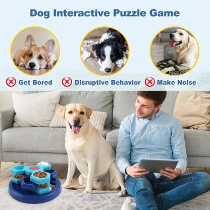 Interactive Dog Puzzle Feeding Tray - Durable Slow Feeder for Engaging Play 3