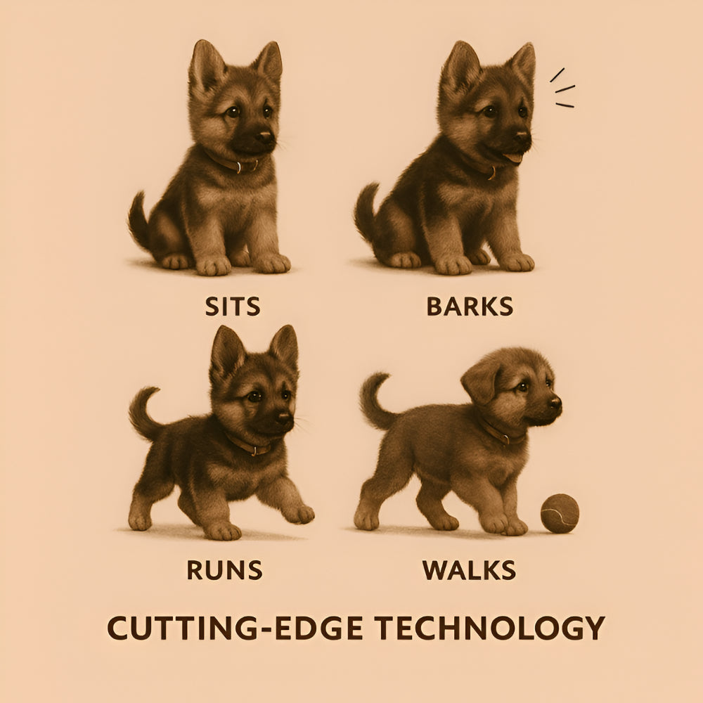 Interactive German Shepherd Robot Puppy Plush Toy - Walking & Barking Companion 4