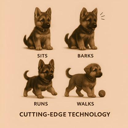 Interactive German Shepherd Robot Puppy Plush Toy - Walking & Barking Companion 4