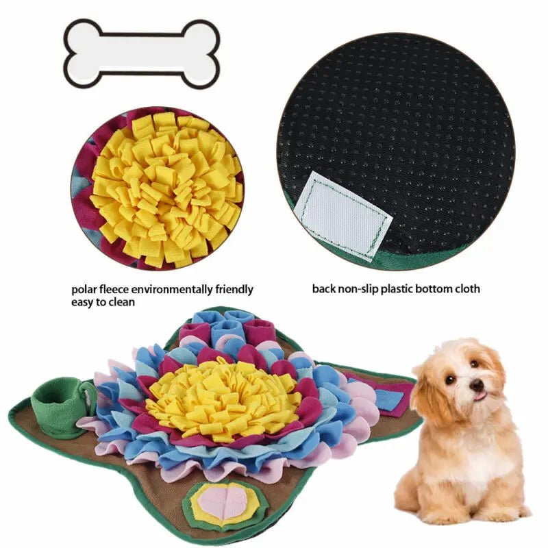 Interactive Pet Snuffle Mat - Nose Training Puzzle Toy for Dogs, Non-Toxic & Washable 3