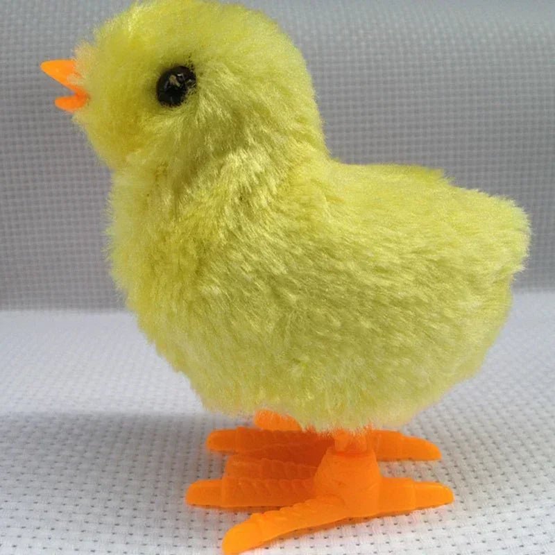 Interactive Plush Chicken Cat Toy - Wind-Up Jumping Chick for Playtime Fun 5