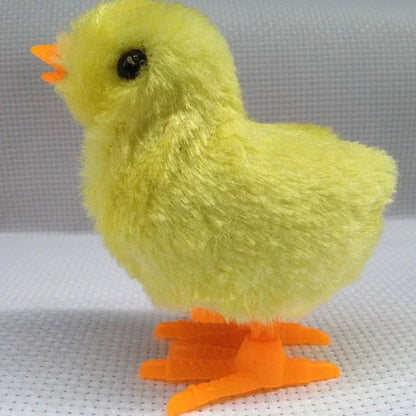 Interactive Plush Chicken Cat Toy - Wind-Up Jumping Chick for Playtime Fun 5