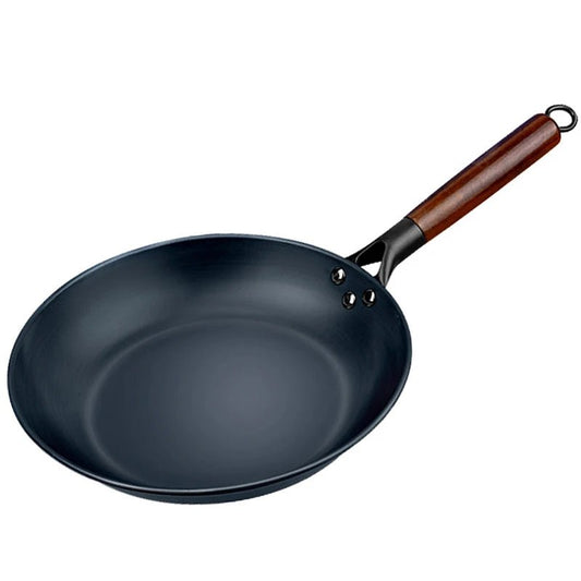 Ironcraft - Premium gietijzeren pan met afneembare beukenhouten steel