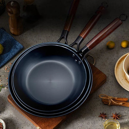 Ironcraft - Premium gietijzeren pan met afneembare beukenhouten steel