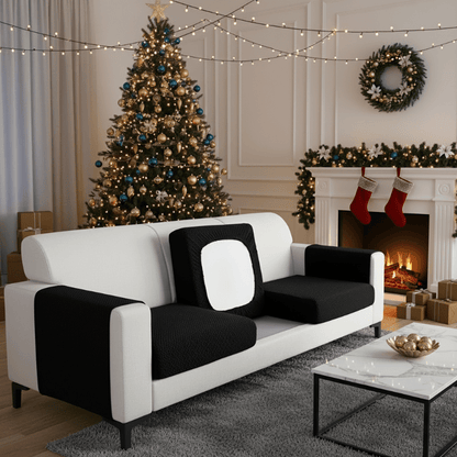 JACQUARDFIT – Elastic jacquard sofa cover for seat cushions & all-around protection 2