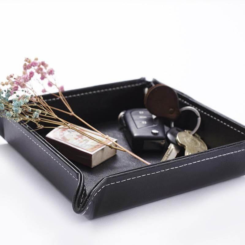 Japan Style Multi-Use Leather Storage Tray - Eco-Friendly & Elegant Design 6