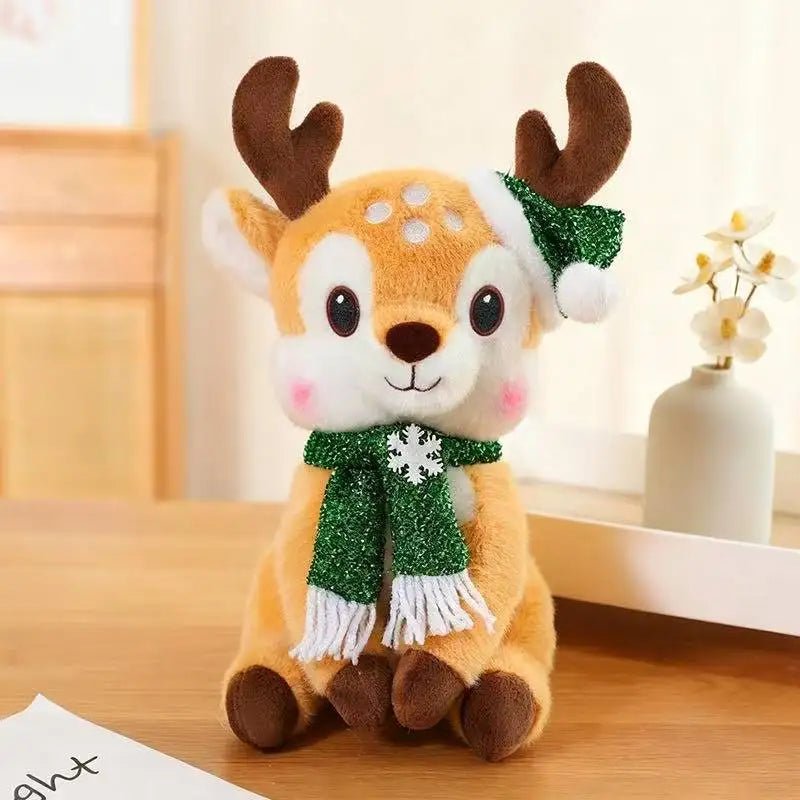 Kawaii Plush Toy Doll With Christmas Scarf - Cute Cartoon Plushies Gift 1