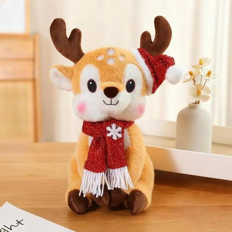 Kawaii Plush Toy Doll With Christmas Scarf - Cute Cartoon Plushies Gift 2