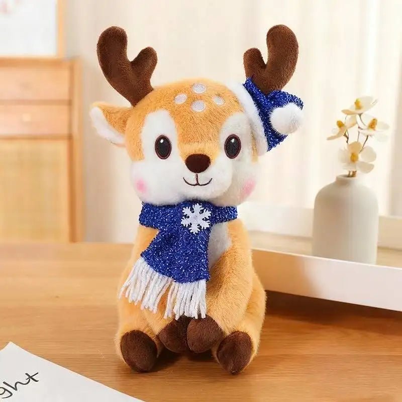 Kawaii Plush Toy Doll With Christmas Scarf - Cute Cartoon Plushies Gift 3