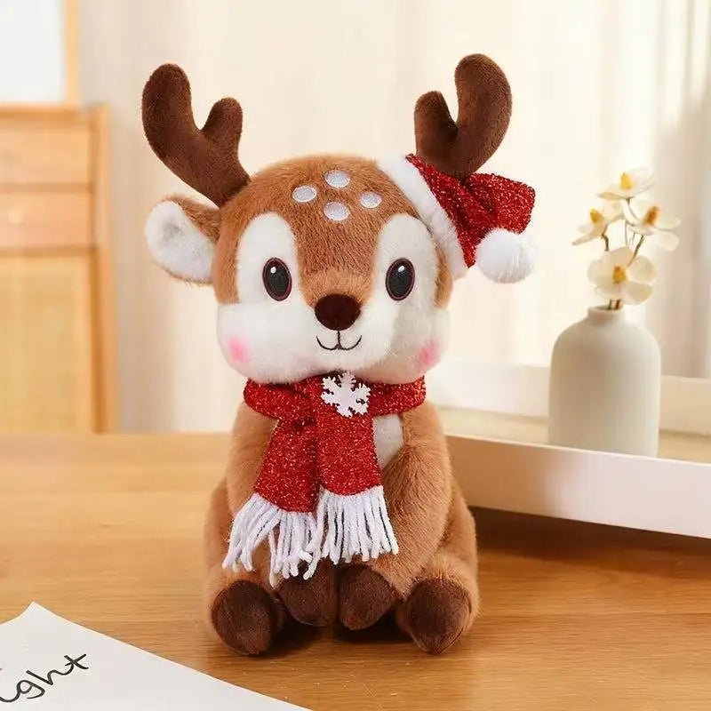 Kawaii Plush Toy Doll With Christmas Scarf - Cute Cartoon Plushies Gift 5