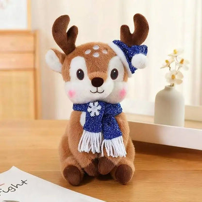 Kawaii Plush Toy Doll With Christmas Scarf - Cute Cartoon Plushies Gift 6