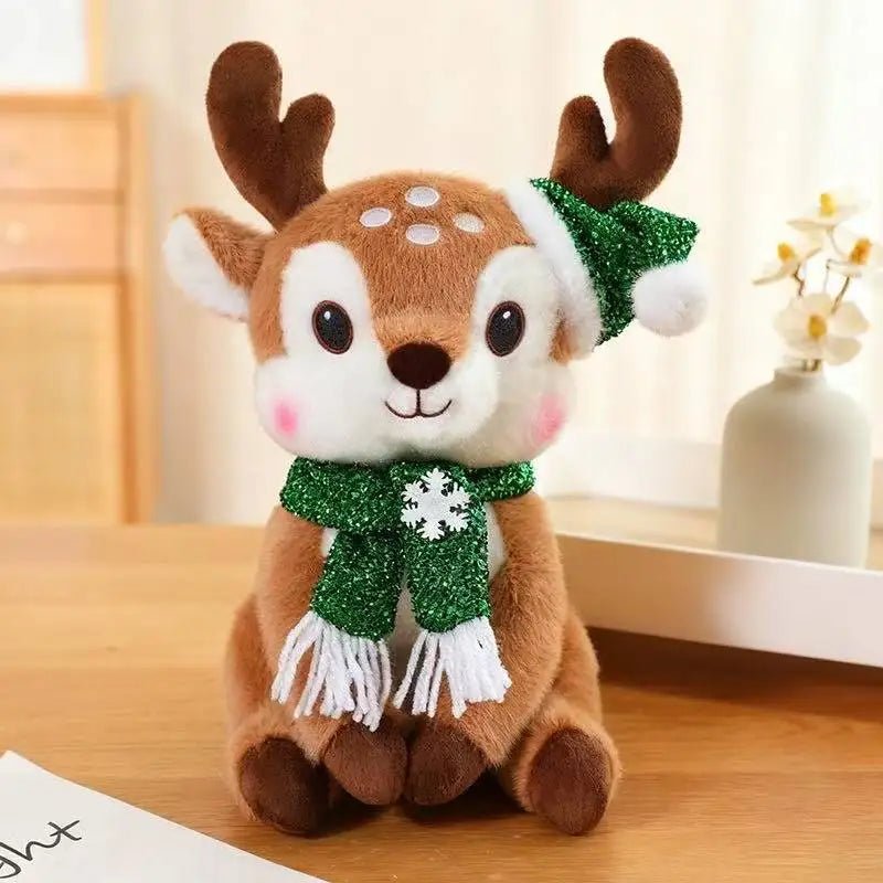 Kawaii Plush Toy Doll With Christmas Scarf - Cute Cartoon Plushies Gift 7
