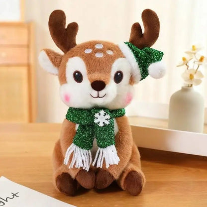 Kawaii Plush Toy Doll With Christmas Scarf - Cute Cartoon Plushies Gift 7