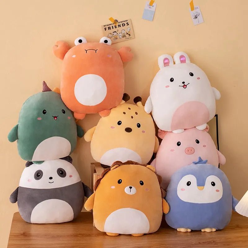 Kawaii Zoo Animal Plush Pillow - Soft 40cm Penguin, Rabbit, Panda & Crab 0