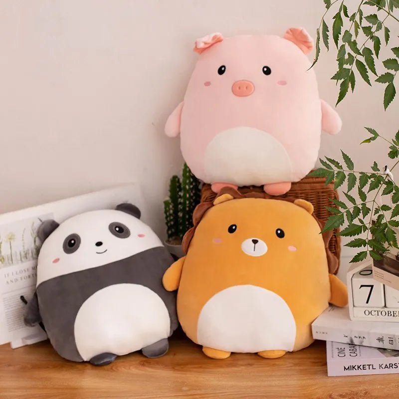 Kawaii Zoo Animal Plush Pillow - Soft 40cm Penguin, Rabbit, Panda & Crab 1