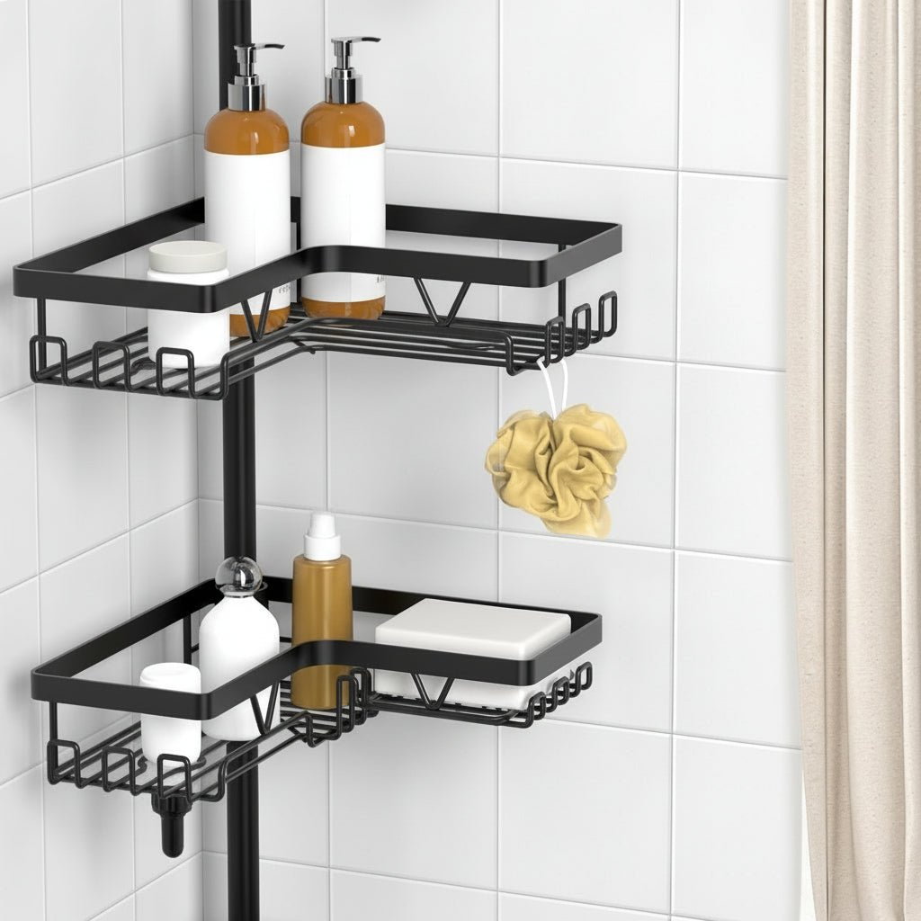 Kegii Adjustable Telescopic Shower Shelf - 4 Levels, Rust-Resistant 304 Stainless Steel 2