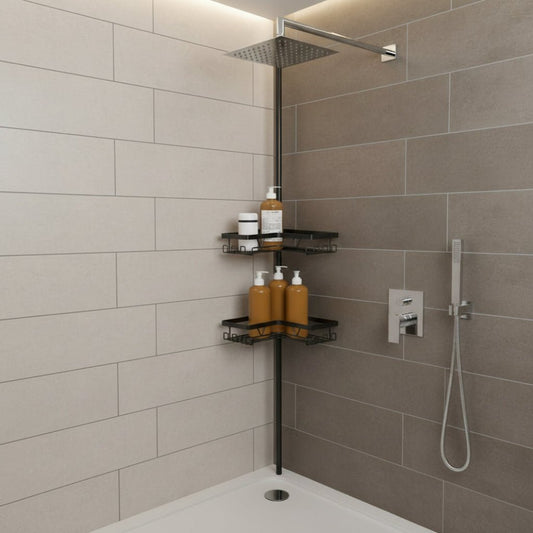 Kegii Adjustable Telescopic Shower Shelf - 4 Levels, Rust-Resistant 304 Stainless Steel 3