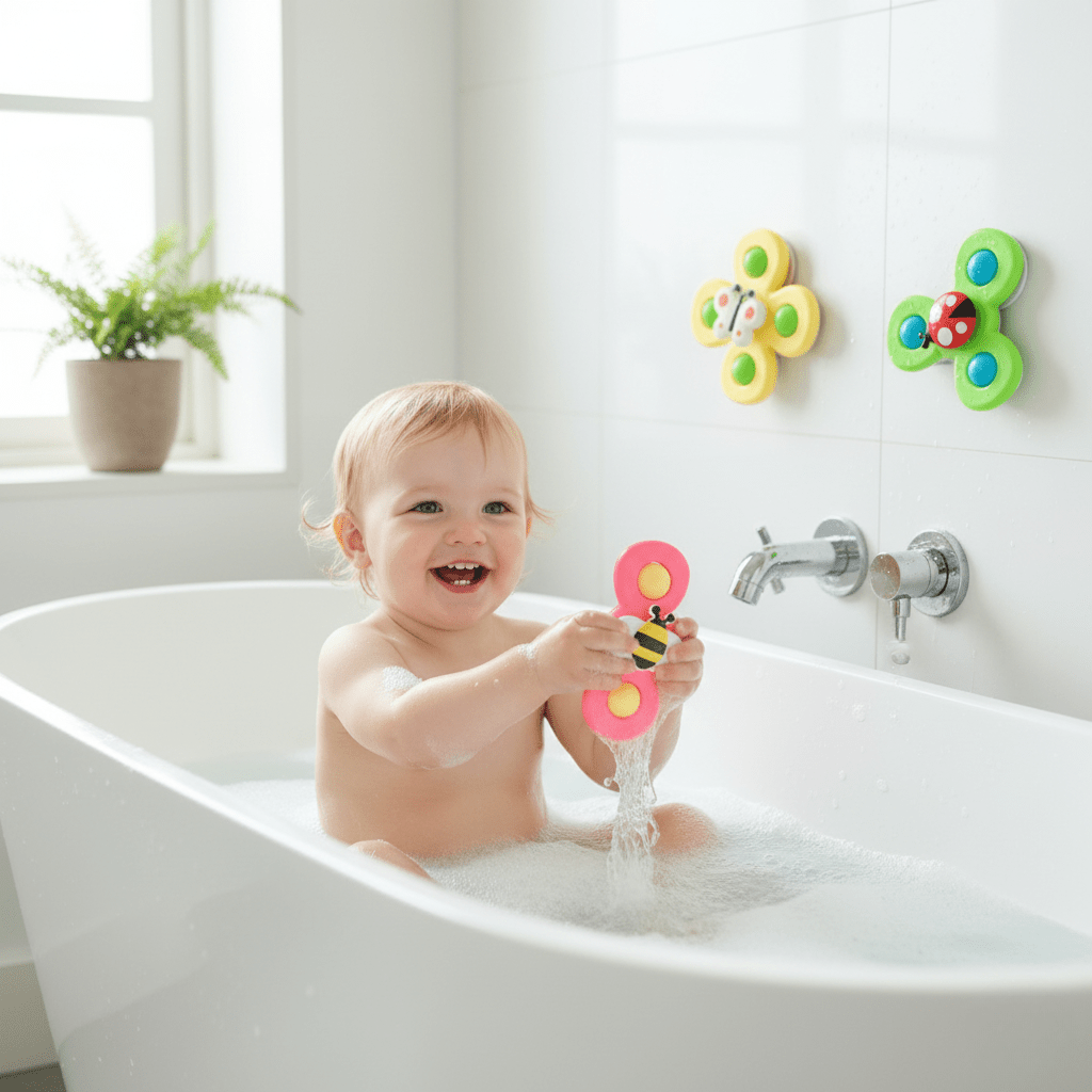 Kiddova – Colorful Bath Fidget Spinner with Cute Insect Design 1