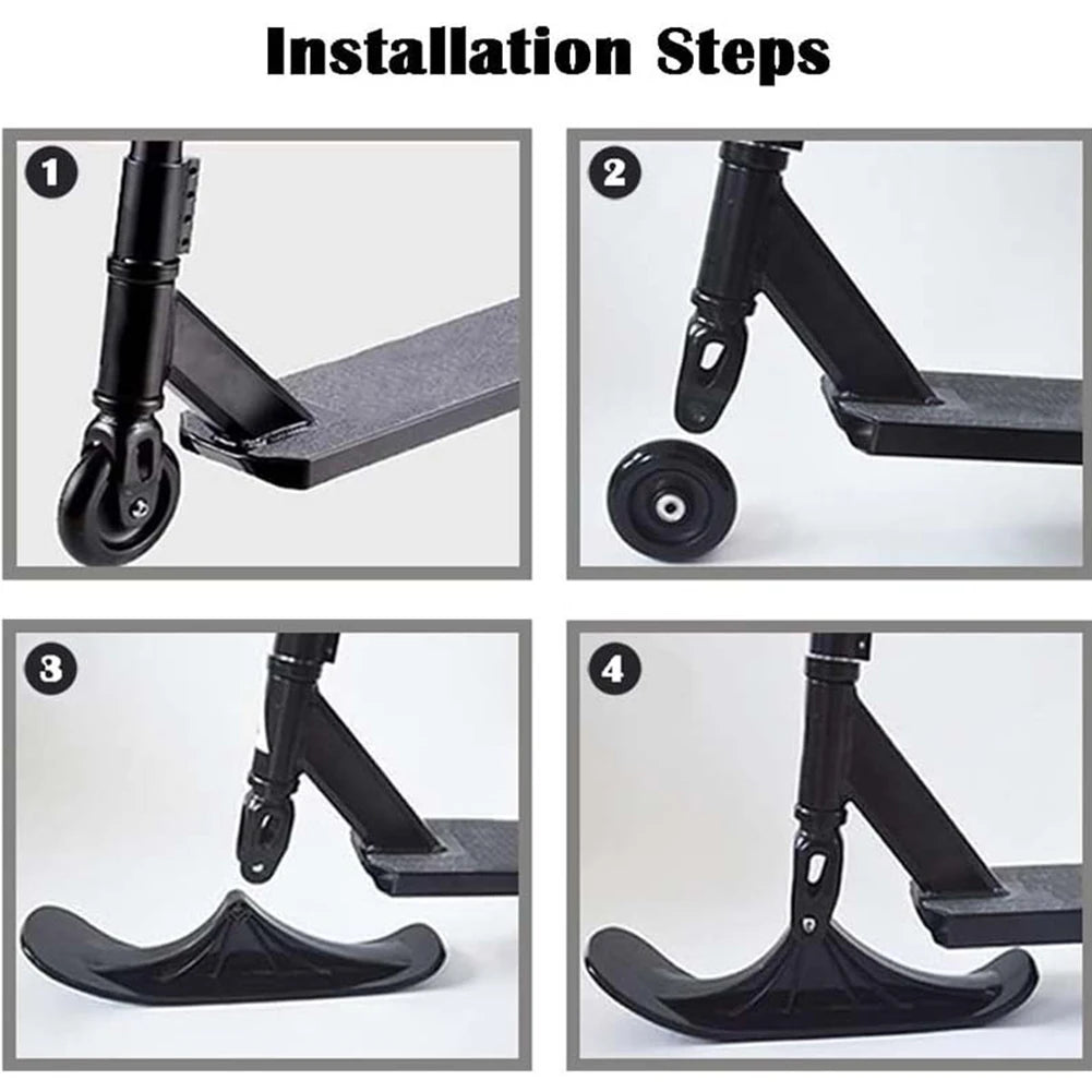 Kids Snow Scooter Sled Ski Board Set - Easy Transformation for Winter Fun 4