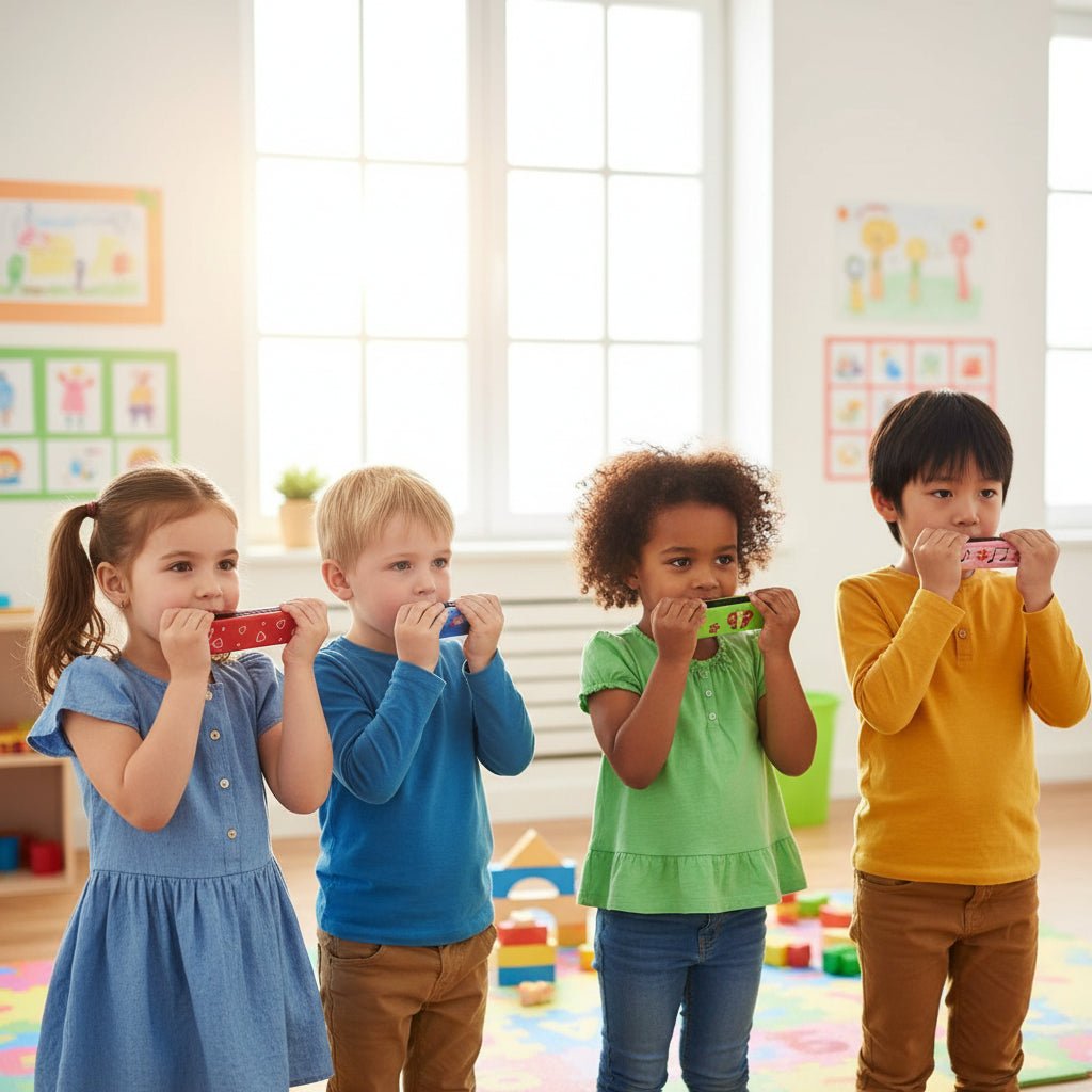 Kids Wooden Harmonica - Musical Instrument for Early Education and Fun 2