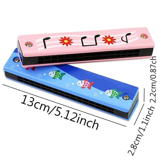 Kids Wooden Harmonica - Musical Instrument for Early Education and Fun 4