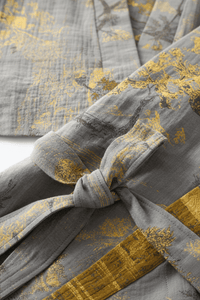 Kimono bathrobe cotton gauze retro unisex 4