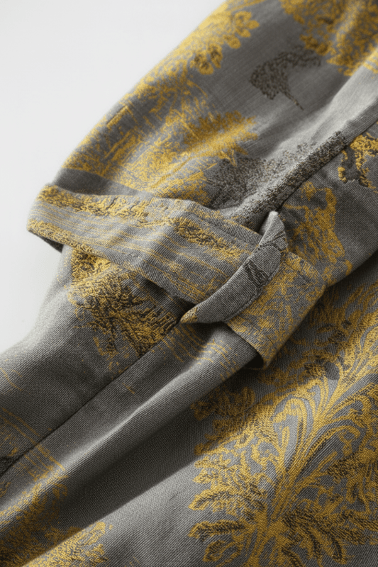 Kimono bathrobe cotton gauze retro unisex 5