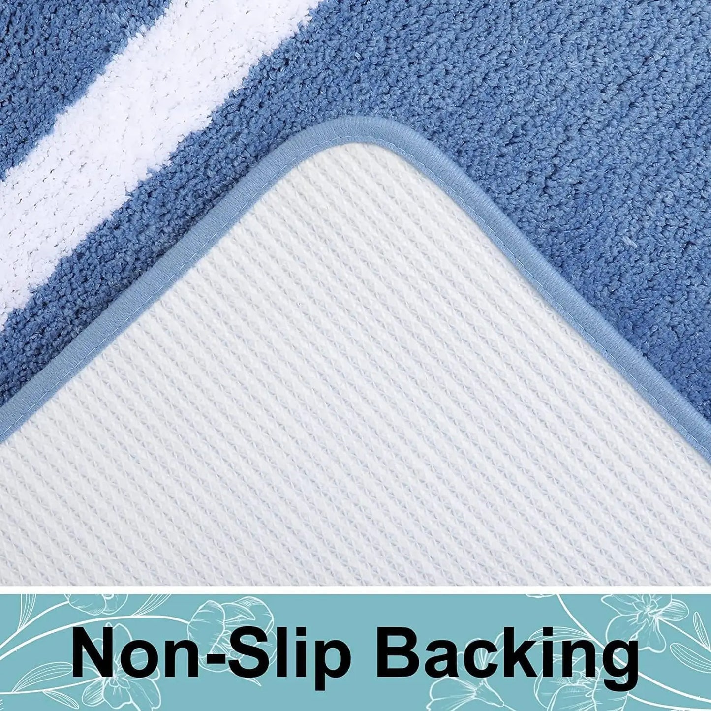 Kitinjoy - Soft Non-Slip Microfiber Bath Mat for Bathroom & Living Room 5