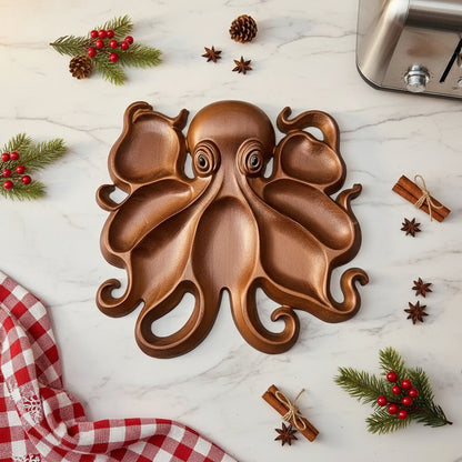 KrakenBoard - Rustic Octopus Charcuterie Board with Handcrafted Design 3