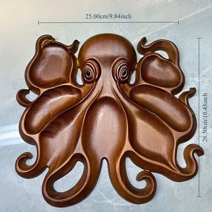 SEA GRAZE – Unique Octopus-Shaped Serving Platter, Handcrafted & Rustic