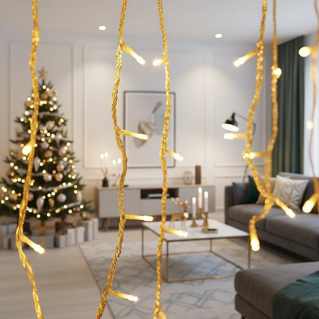 LED Curtain Fairy Lights - 5M Decorative Party Lights with 8 Modes for Indoor & Outdoor 2