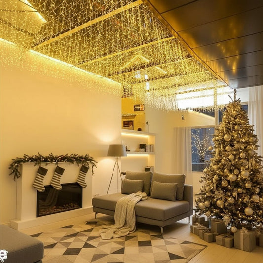 LUMICURT – 5M LED Curtain Fairy Lights with 8 Modes for Indoor & Outdoor