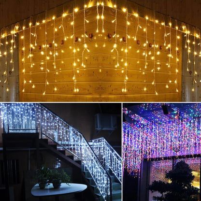 LED Curtain Fairy Lights - 5M Decorative Party Lights with 8 Modes for Indoor & Outdoor 5