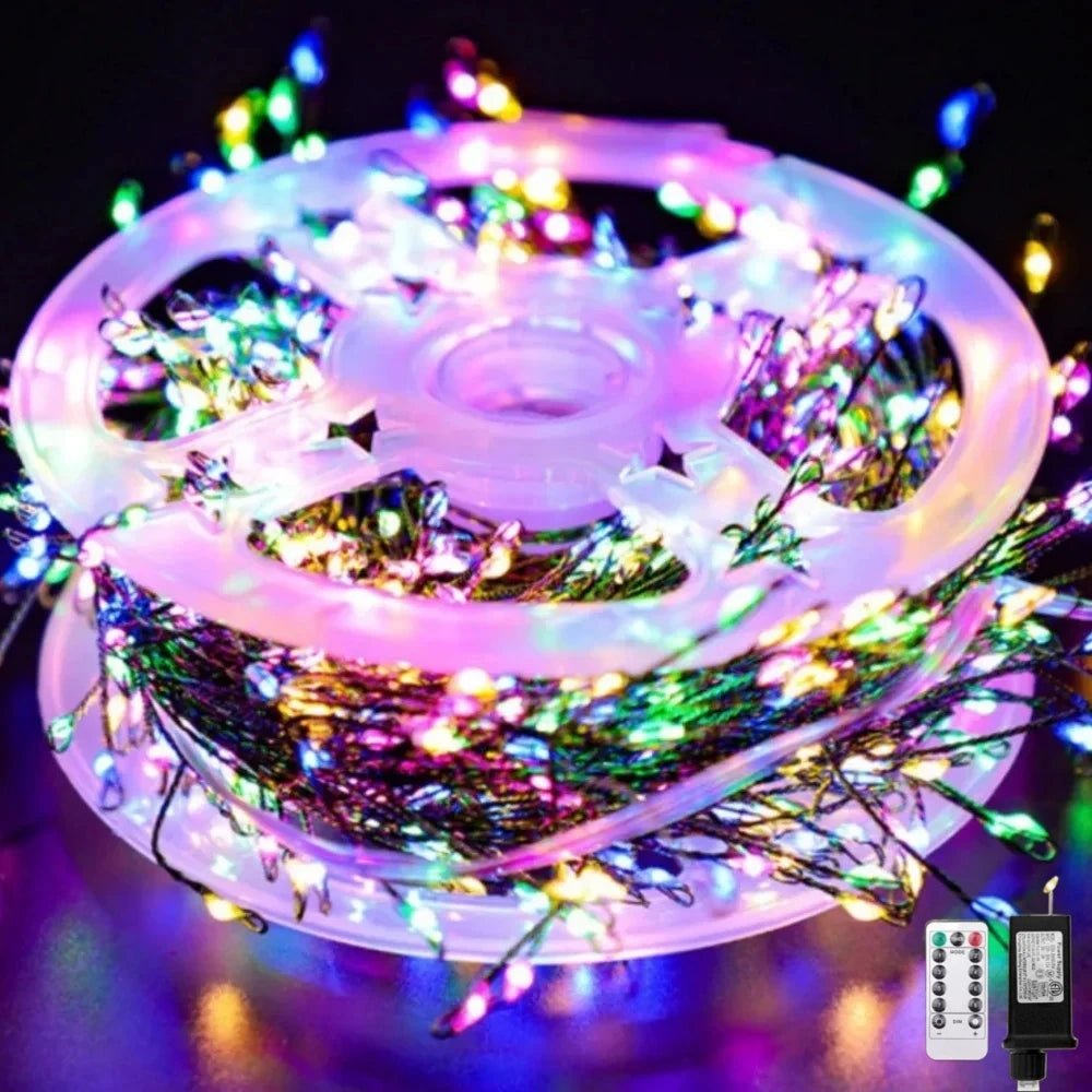 LED Firecracker String Lights - Remote Controlled, Waterproof, Energy-Saving for Halloween & Christmas Decor 8