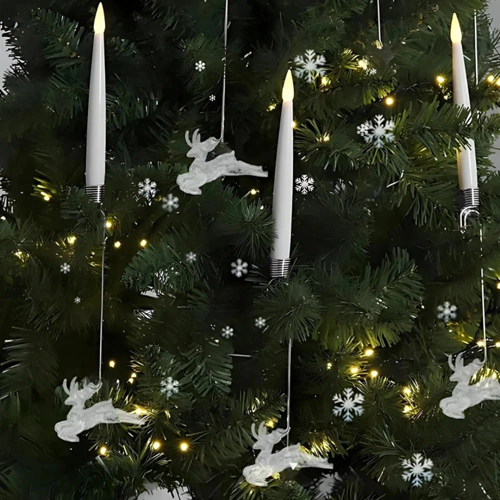 LED Flameless Candle Set - Safe Flickering Decor for Christmas Tree & Holiday Ambiance 5
