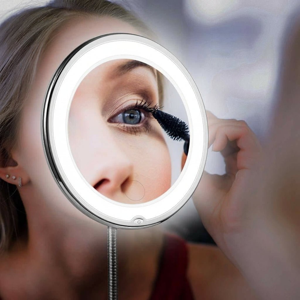 LED Magnifying Mirror - 10x Magnification, Flexible Gooseneck & Bright LED Lights 1