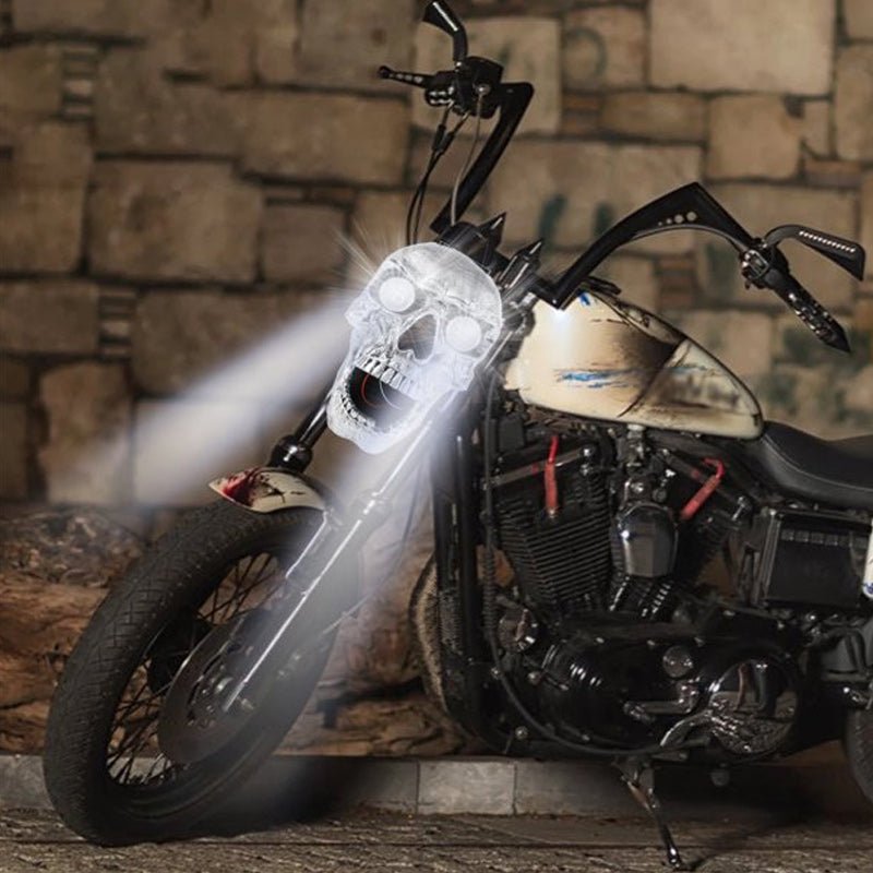 LED Motorcycle Skull Light - Retro Design, Waterproof & Energy Efficient 5